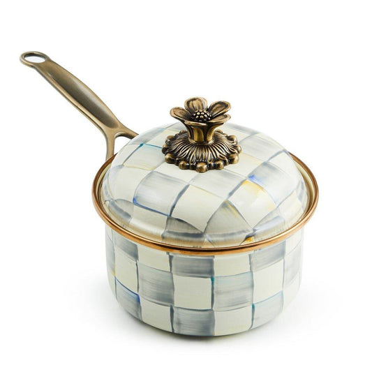 Sterling Check Enamel 1 Qt. Saucepan