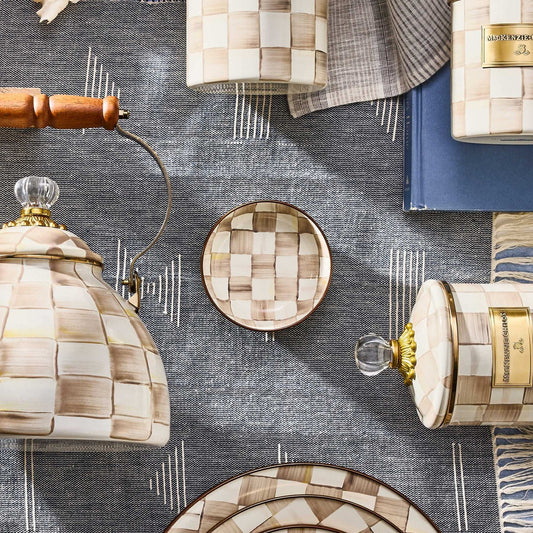 Mocha Check Relish Dish by MacKenzie-Childs