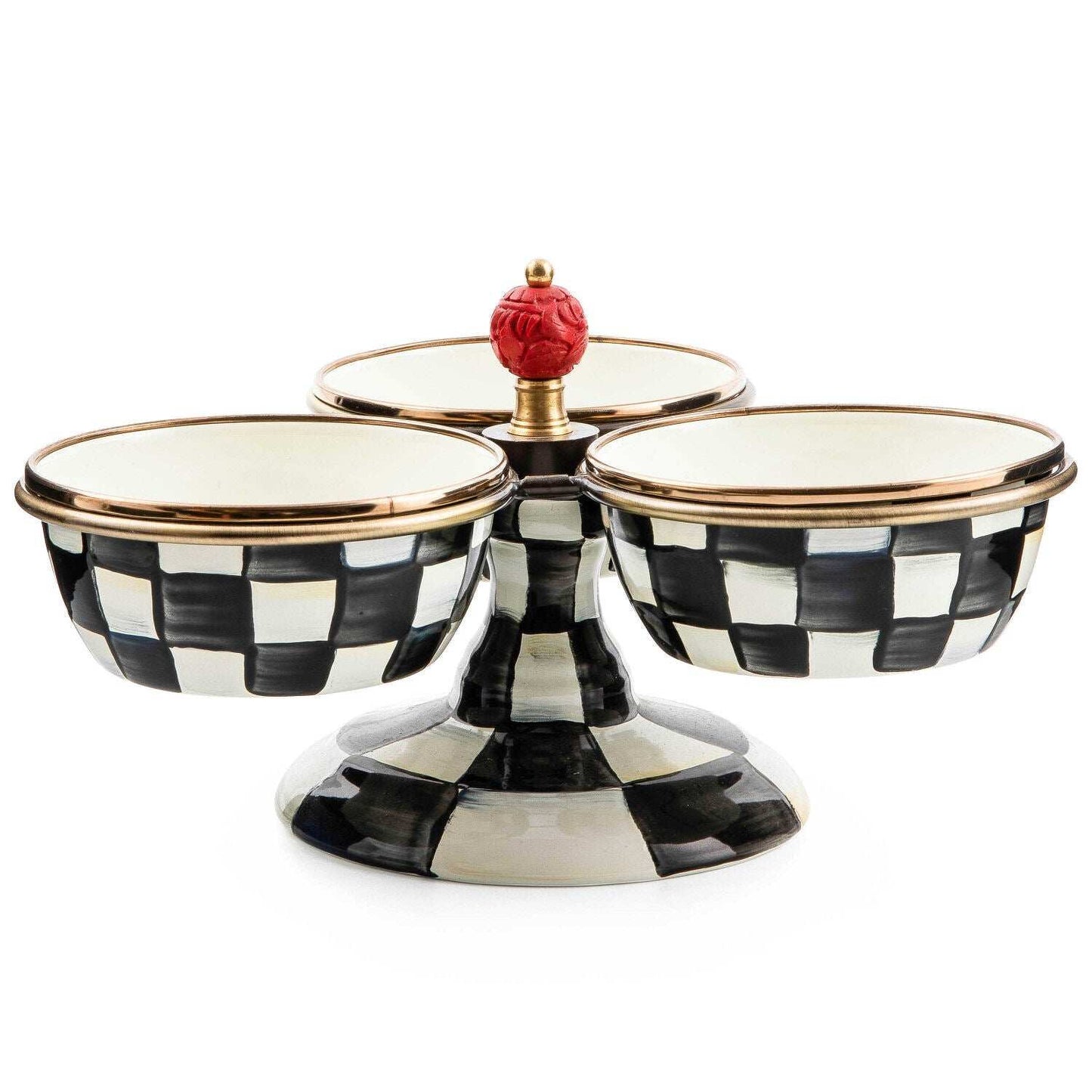 Courtly Check Enamel Triplicity by Mackenzie-Childs